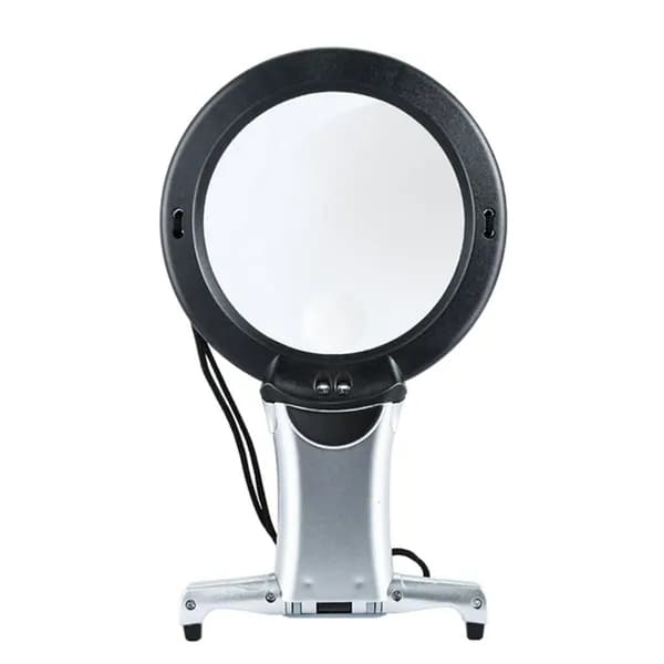 Лупа с LED-подсветкой 2X/6X для чтения на шею, Серебро - Другое