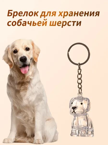 Прозрачная капсула для хранения собачьей шерсти