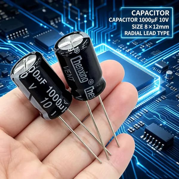 20 шт 10B 1000мкф 10V1000UF 8X12mm материнская плата Электролитический конденсатор аксессуар