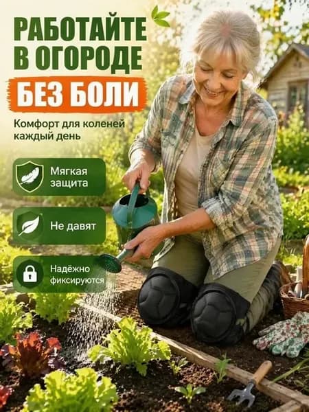 Наколенники садовые мягкие на липучках защитные для огорода