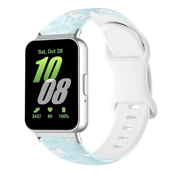 Двухцветный силиконовый ремешок для Samsung Galaxy Fit3, резьба с узором замка