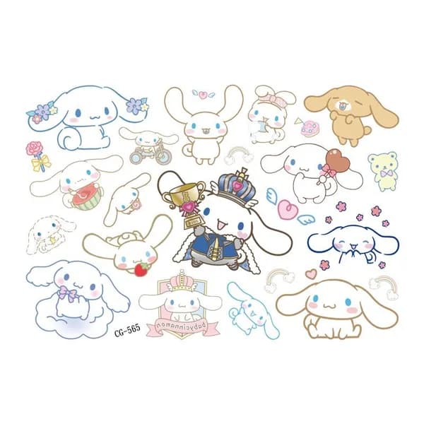 Тату-наклейки Hello Kitty Kuromi Cinnamoroll, набор для детей, праздник, подарок