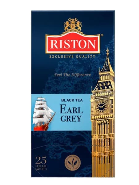 Чай в пакетиках черный Riston Earl Grey, 25 шт