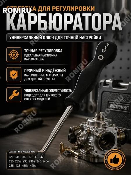 Отвертка для регулировки карбюратора, универсальный ключ для настройки совместим с моделями 125 135 136 137 141 142 235 235e 236 236e 240 240e 355 435 435e 440e
