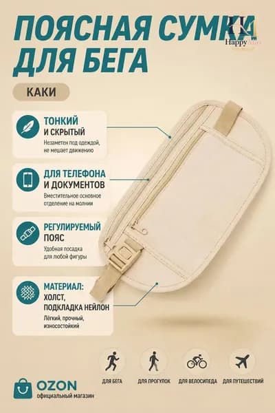Пояс для бега, объем: 0.9 л