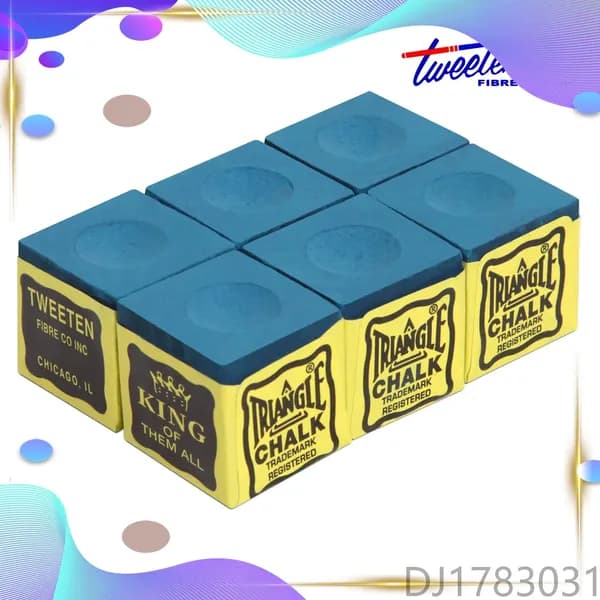 Мел для бильярда Triangle Tweeten Blue, синий, 6 шт.