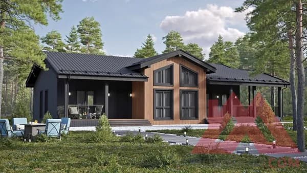Архитектурное решение каркасного дома "Меган", 10*16 м, 133 м.кв.