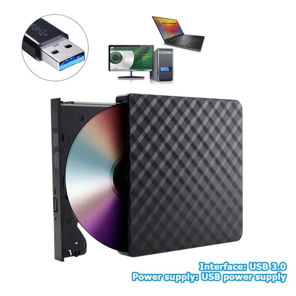 USB 3.0 Внешний DVD-рекордер CD/DVD-ROM, проигрыватель и записывающее устройство