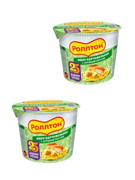 Пюре Картофельное Роллтон С Куриным Вкусом, 2шт по 40гр
