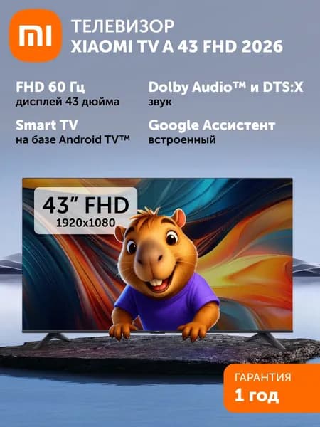 Xiaomi Телевизор 43″ Full HD, черный