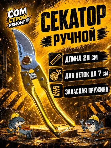 Секатор садовый ручной 20 см - садовые ножницы
