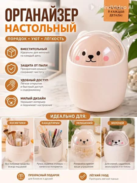 Корзина для бумаг, 1.3 л, 1 шт