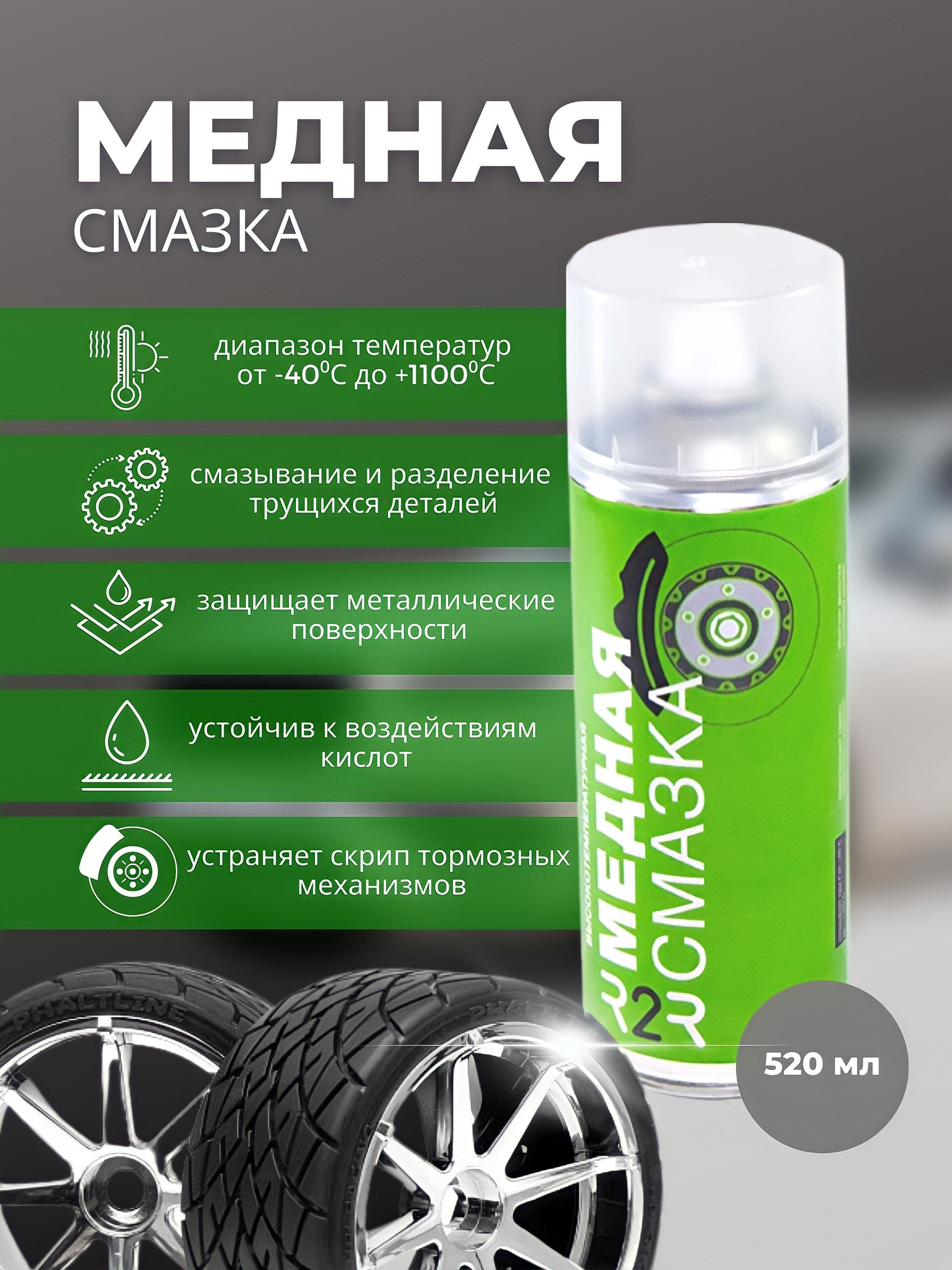 Смазка высокотемпературная медная R2R 520 ( мл.)