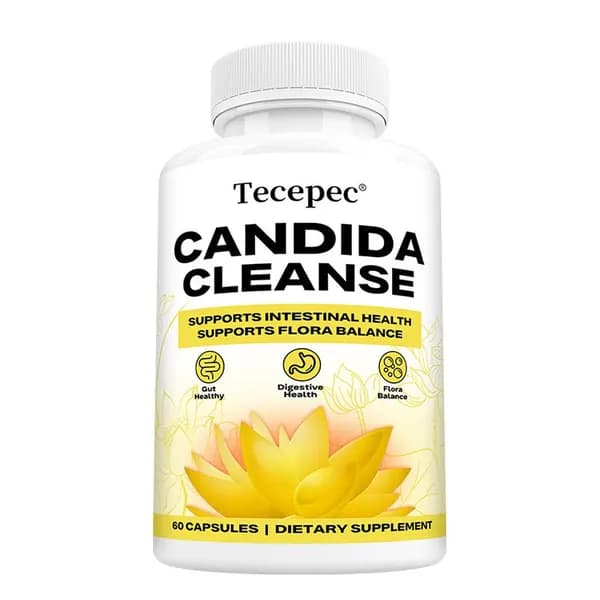 Устранение Candida albicans - поддержка кишечника и толстой кишки, детоксикация - пробиотики, листья орегано, полынь, 60/120 капсул