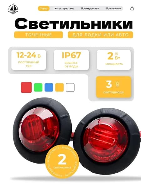 Настенный светильник, LED, 1 Вт