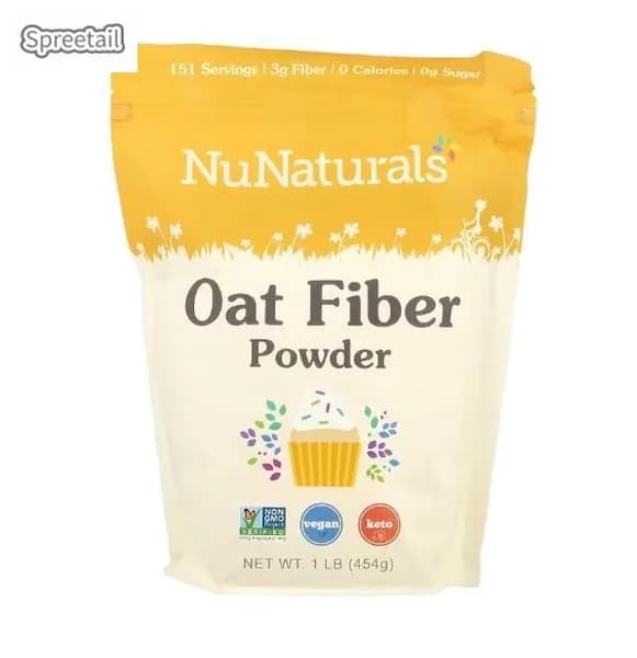NuNaturals, Овсяная клетчатка, 1 фунт (454 грамма)