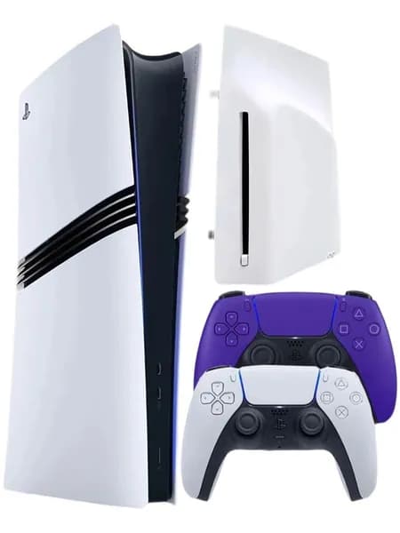 Sony PlayStation 5 Pro Digital Edition 2ТБ + Дисковод + Второй фиолетовый геймпад, Переходник РФ в подарок