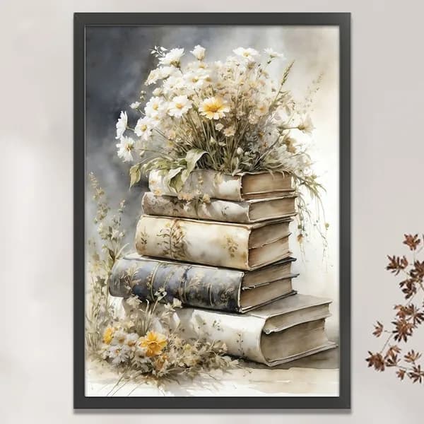 Крестиковый набор для вышивания Цветочная книга на хлопковой канве 11CT, размер 40 60 см