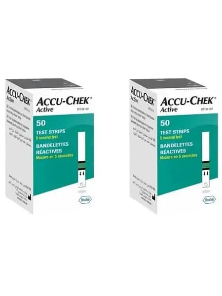 Тест-полоски "Акку-Чек Актив" (Accu-Chek Active), 50 шт. x2