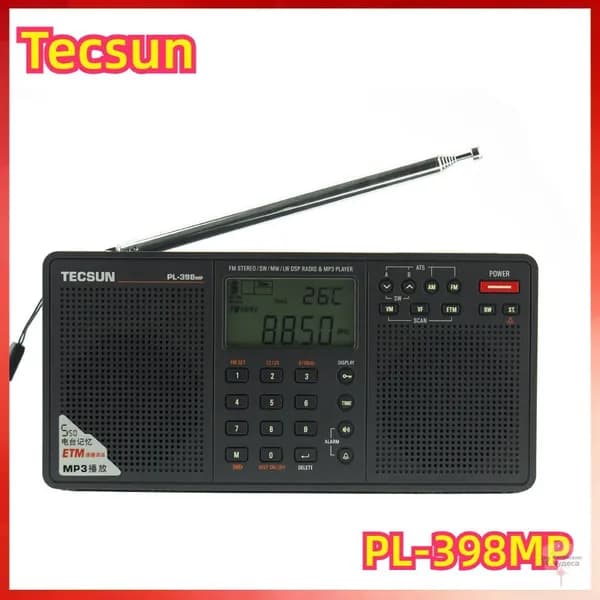 Tecsun PL-398MP стерео FM-радио, поддержка TF-карт, со встроенным электрическим комплектом