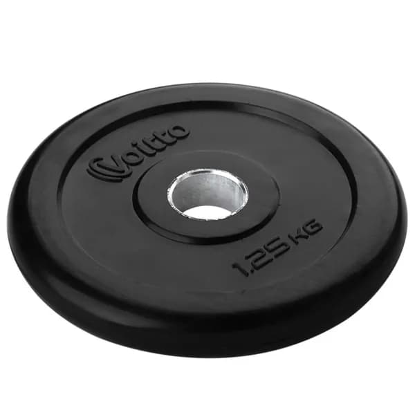 Диск обрезиненный Voitto V-307 1,25 кг, черный (d31)
