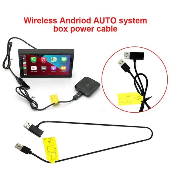 Беспроводной адаптер Android Auto, питание от прикуривателя (5 В), кабель 70 см