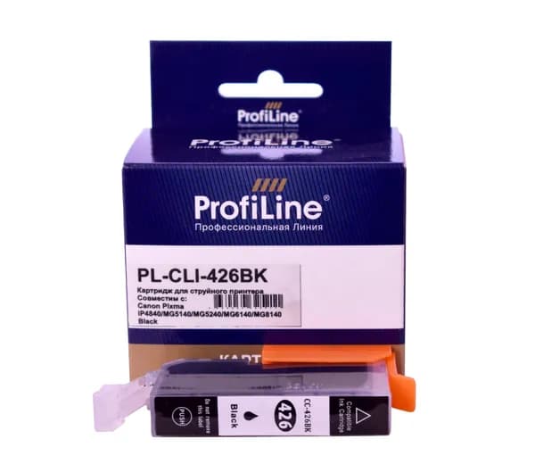 Картридж для струйного принтера CLI-426BK ProfiLine для Canon PIXMA MX714/MX884/MX894/iP4840/iP4940 и др., цвет черный