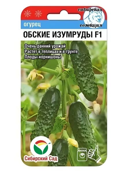 Огурец Обские изумруды F1 7шт (Сиб Сад)
