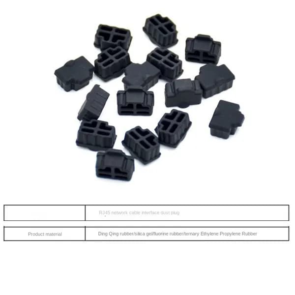 Силиконовая заглушка для разъема RJ45, защитный колпачок для маршрутизатора, коммутатора, сетевого кабеля, интерфейса компьютера, сетевого кабеля.