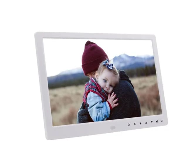 12-дюймовая цифровая фоторамка, ЖК-экран HD 1280x800 IPS 16:9 с дистанционным управлением, автоматическое слайд-шоу, календарь, часы, поддержка SD-карты 32 ГБ/USB-накопителя