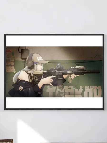 Постер "Escape from Tarkov аниме девушка USEC", 40х30 см