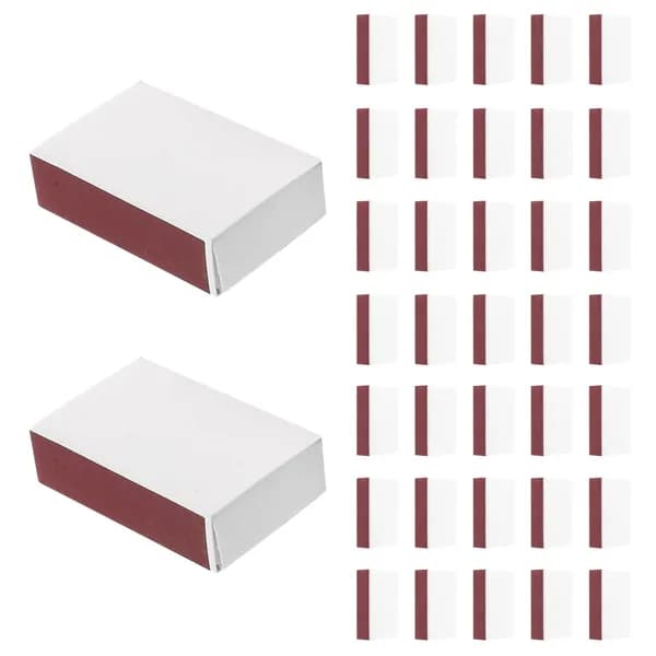 Белые бумажные спичечные коробки сдвижного типа, 50 штук, для хранения и декора