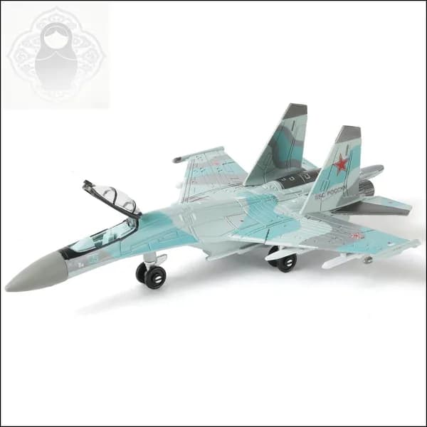 Модель истребителя Су-35С SABANAS 1:100, быстросборная пластиковая военная модель самолёта с подставкой, 25 деталей