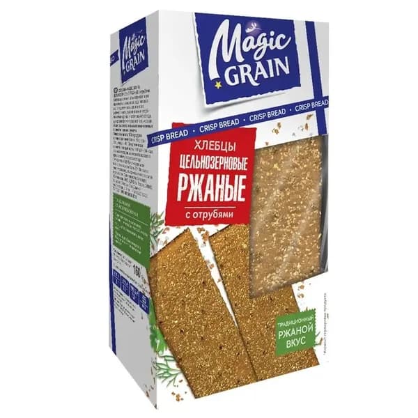 Хлебцы Мэджик Грейн Magic Grain Ржаные с отрубями, 160 гр