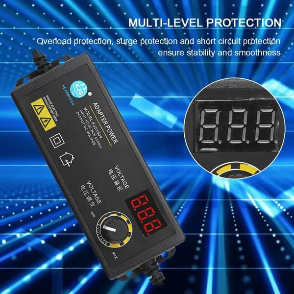 Адаптер питания 3 36 В, 60 Вт, с LED-ЖК-дисплеем