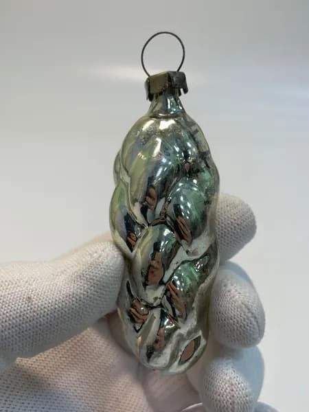 Советская винтажная елочная игрушка, шишка. Сделано в СССР.