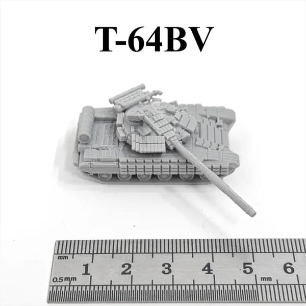 Миниатюрная модель танка в масштабе 1:144, напечатанная на 3D-принтере, из смолы, советские основные боевые танки Второй мировой войны T34/KV1 /IS2/T26, Россия Т72/Т80/Т90