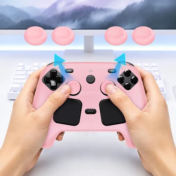 Силиконовый чехол для Steam Controller 2 (Valve, 2026), розовый