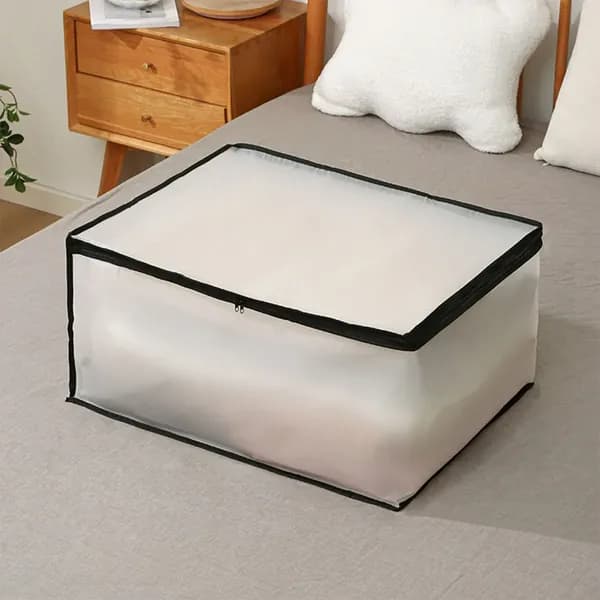 Кофр для хранения вещей 60x45x30 см 1 шт с крышкой белый