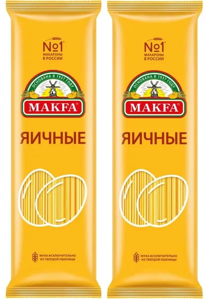 Макаронные изделия Makfa Спагетти яичные 450г, 2 шт