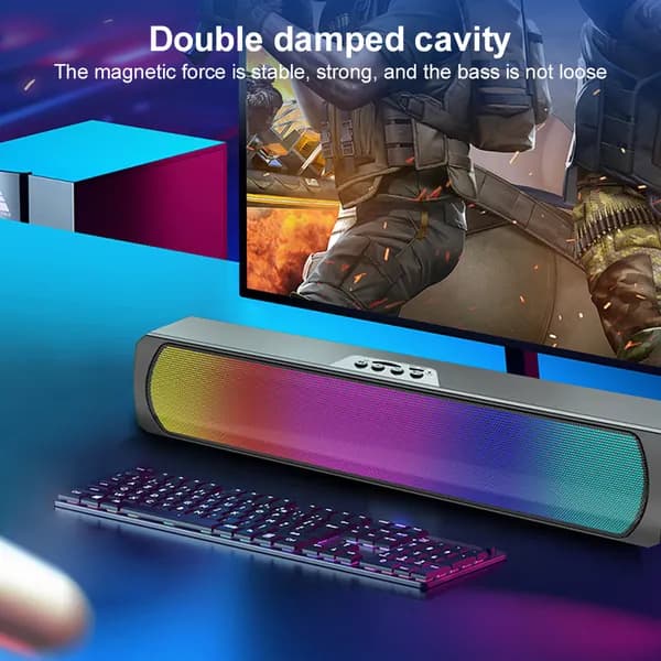 Беспроводные Bluetooth-колонки Sound Blaster Q4R с RGB-подсветкой, сабвуфером и стереозвуком