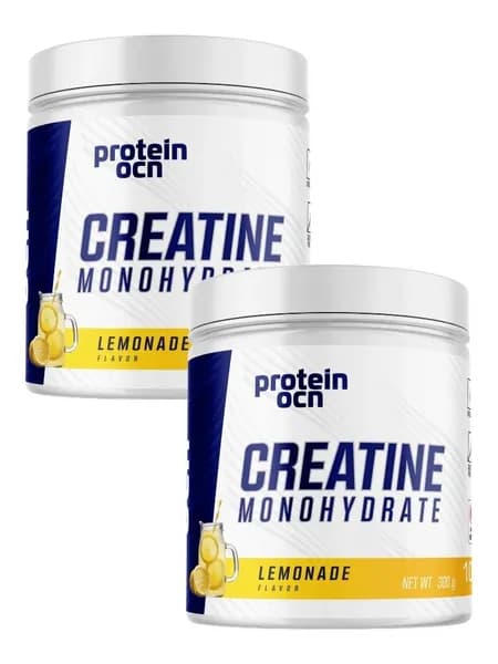 Protein Ocean Creatine Monohydrate, Креатин моногидрат со вкусом лимонада, микронизированный, 600 г, набор из 2 упаковок