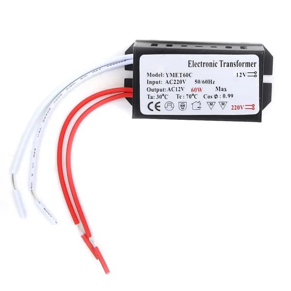 Электронный трансформатор 12V 60W, блок питания, для галогенных ламп, диммируемый, компактный
