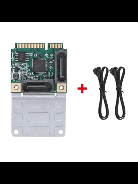 Mini PCI-E -> SATA3.0 адаптер B+M, 2 4 SATA, расширитель