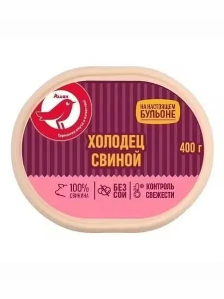Холодец АШАН Красная птица свиной 400 г