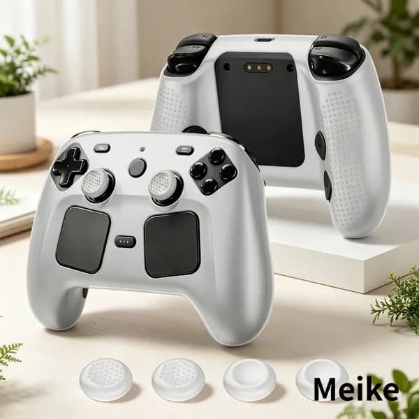 Силиконовый прозрачный чехол для Steam Controller 2 (2026) с противоскользящей текстурой