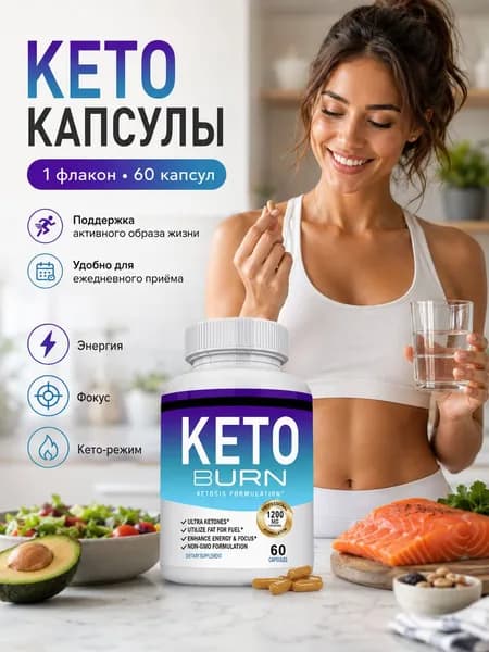 Биологически активная добавка для похудения Keto Premium, 800 мг, 60 капсул, синергетический эффект.