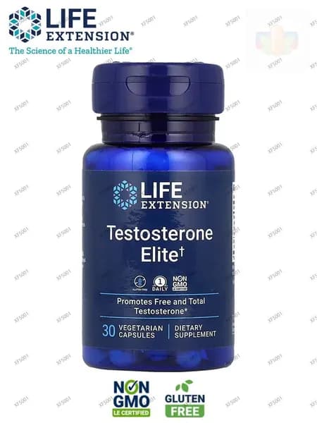 Life Extension, Тестостерон Элит, 30 вегетарианских капсул