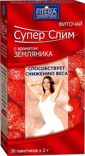 Фиточай FITERA Супер Слим земляника, 30 пакетиков