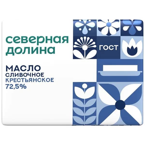 Масло сливочное Молоко Шахунья Крестьянское 72.5%, 180г